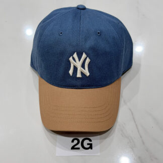 หมวก NY แบรนด์ MLB KOREA ทูโทน สีกรม-น้ำตาล