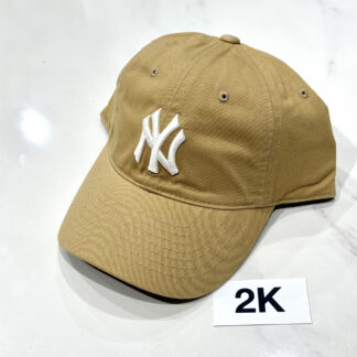 2K หมวกNY แบรนด์ MLB Korea สีเบจครีม ป้ายหลุดจะแนบไปในหมวกให้ค่า